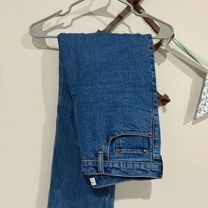 Abercrombie & Fitch Blue 90s Straight Leg Jeans mid rise